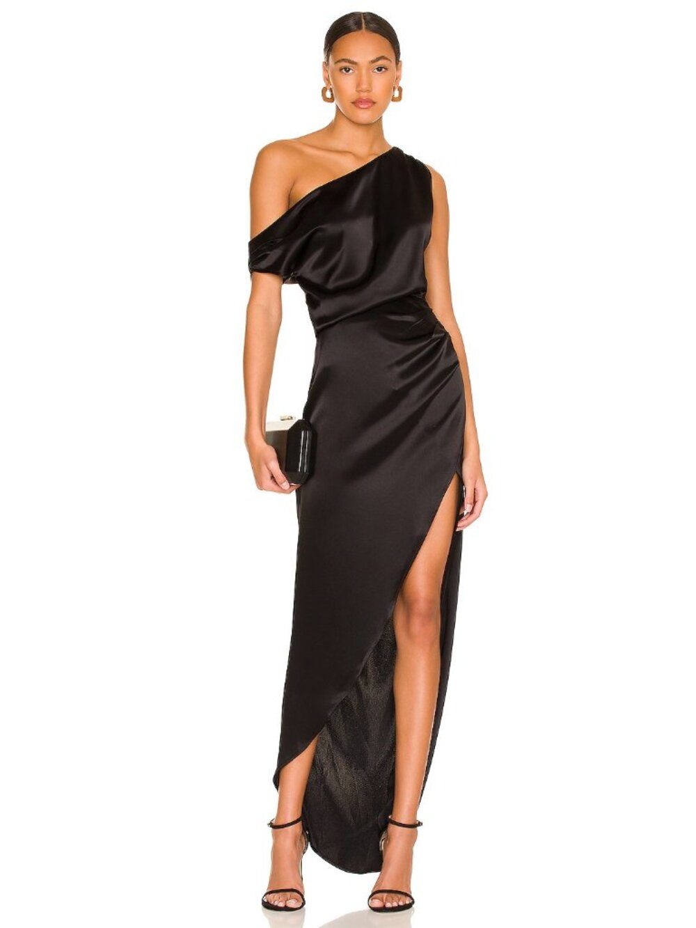 NONchalant Label Dinah One Shoulder Dress in Black